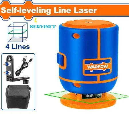 🔦 Laser linéaire à mise à niveau automatique (faisceaux laser verts) - WADFOW WLE1M04