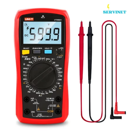 🔍 Multimètre Numérique à valeur efficace vraie (True RMS)  avec Détection de Tension Sans Contact (NCV) - UNI-TREND UT890D+