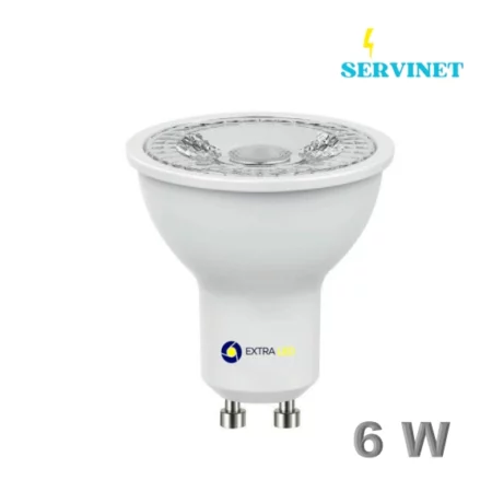 🟡Ampoule LED à SPOT GU10 - 6W - 3000K - 220/240 V - Extra Led- EL-GU6Y 🟡