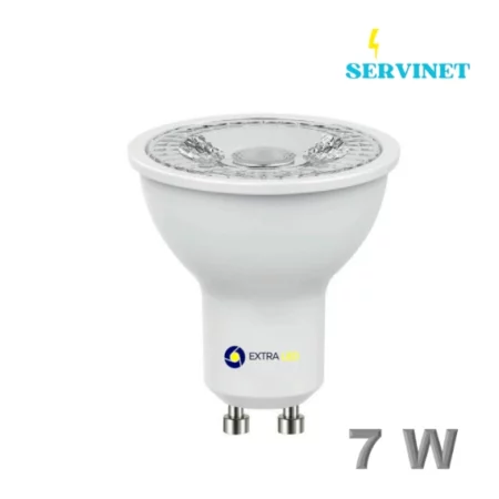 🟡Ampoule LED à SPOT GU10 - 7W - 6500K - 220/240 V - Extra Led- EL-GU7W 🟡