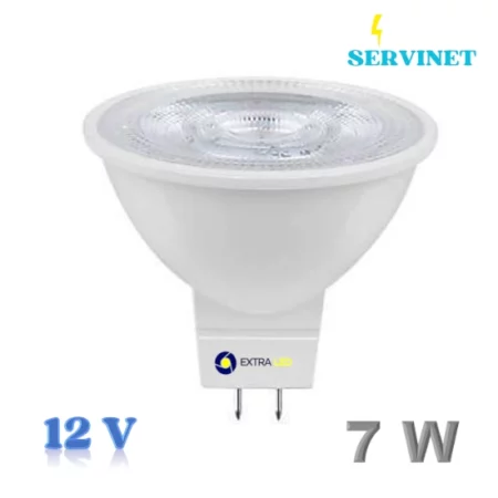 🟡Ampoule LED à SPOT MR16 - 7W - 3000K - 12 V - Extra Led- EL-MR7VY 🟡