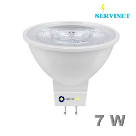 🟡Ampoule LED à SPOT MR16 - 7W - 3000K - 220/240 V - Extra Led- EL-MR7Y 🟡