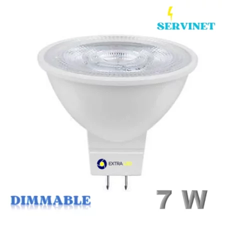 🟡Ampoule LED à SPOT MR16 DIMMABLE - 7W - 4000K - 220/240 V - Extra Led- EL-MRD7D 🟡