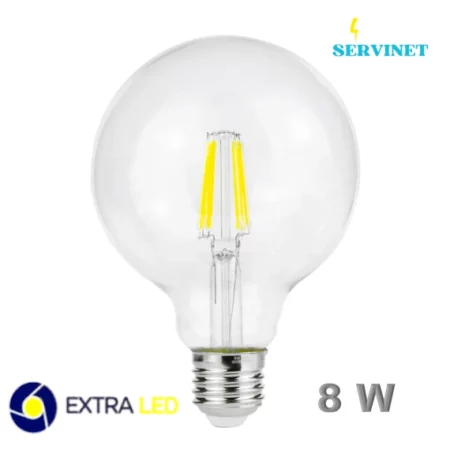 💡 Ampoule LED Filament Edison G95 - 8W - E27 - 2700K - Extra Led- EL-GF8Y💡