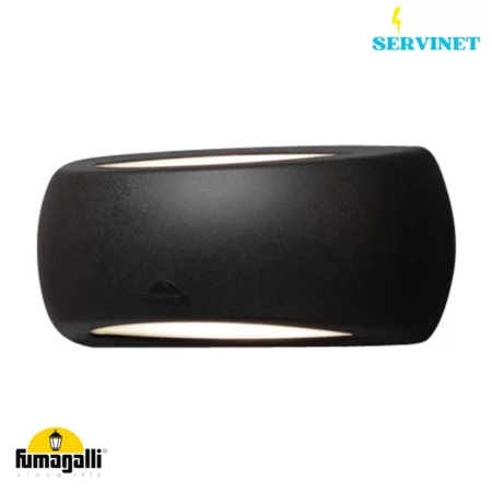 ⚫ Applique murale extérieure Noire – E27 – Résine  IP66 – Fumagalli “Francy”
