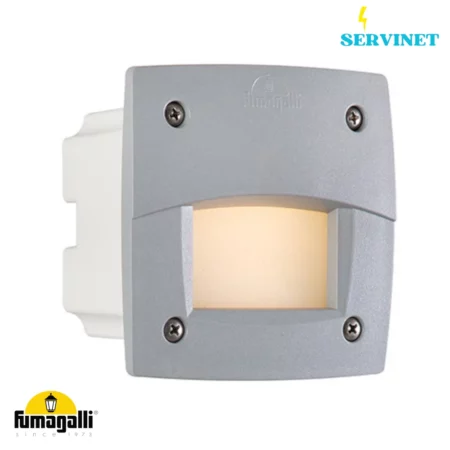 🔲✨ Spot LED Encastrable Mural Carré - 3W – Gris – FUMAGALLI "LETI 100 SQUARE EL" 🇮🇹