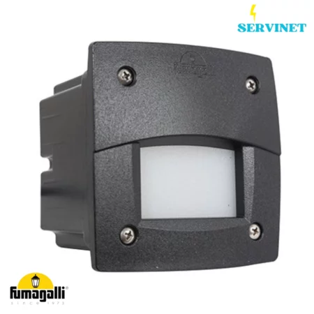 🔲✨ Spot LED Encastrable Mural Carré - 3W – Noir – FUMAGALLI "LETI 100 SQUARE EL" 🇮🇹