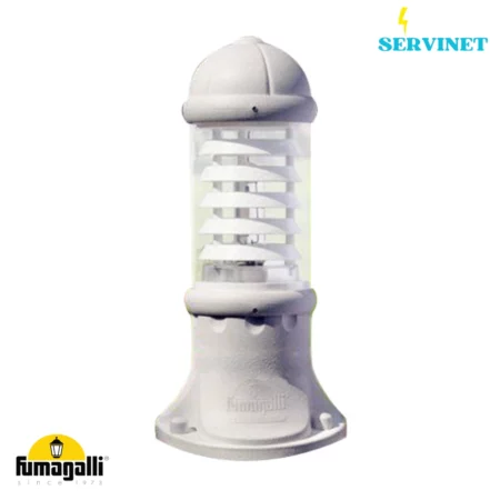🕯️ Borne lumineuse extérieure – Blanc - E27 – IP55 – 50 cm – FUMAGALLI "Sauro 500" -  🇮🇹
