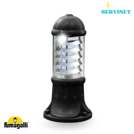 🕯️ Borne lumineuse extérieure – Noir - E27 – IP55 – 50 cm – FUMAGALLI "Sauro 500" -  🇮🇹