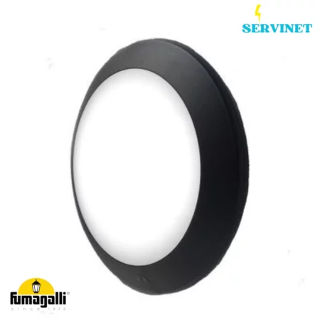 💡🌧️ Applique / Plafonnier Rond Étanche - E27 - IP66 – Noir – FUMAGALLI "BERTA" 🇮🇹