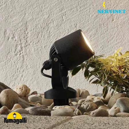 ⚫💡🌿 Spot LED avec piquet - Noire – 3.5W – CCT GU10 – IP66 – FUMAGALLI «MINITOMMY»