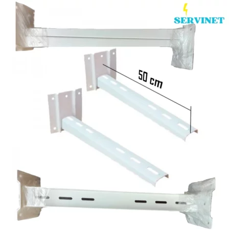 🧊❄️ Support Mural Métallique pour Unité Extérieure de Climatiseur – 50 cm – Blanc – Soudure TIG 🛠️✨