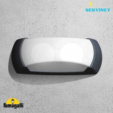 ⚫💡 Applique Murale Extérieure Noire E27 – IP66 – Fumagalli "Francy-OP" 🇮🇹